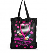 Work a fun graphic print into busy days with Marc by Marc Jacobs graffiti tote - Double top handles, inside back wall slot pocket with Velcro closure - Perfect for running errands or giving as a holiday gift