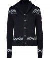 Ultra soft with its Alpaca blend, True Religions Buddha knit cardigan lends an effortless cool (and cozy) edge to any outfit - Shawl collar, long sleeves, button-down front, wooden buttons, ribbed trim, logo patch on sleeve - Slim fit - For a sporty look, wear with jeans and weather boots