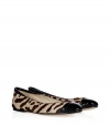 Work a wild edge into your everyday accessories with Kors Michael Kors cap toe flats, detailed in luxe animal print haircalf perfect for teaming with sleek tailored separates - Round toe, black snake embossed patent leather leather cap, two-tone animal print haircalf upper, black trim - Flat - Wear with a boyfriend blazer, a tee and ankle skinnies, or with a figure-hugging pencil skirt and silk button-down