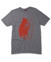 This Quiksilver Grim Reaper graphic tee blends word play with wave play.