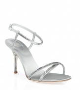 Put your best foot forward in these rhinestone embellished sandals from Giuseppe Zanotti - Crisscross front, ankle strap with buckle closure, all-over rhinestone trim, stiletto heel - Style with a figure-hugging sheath dress and a statement clutch