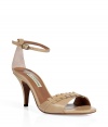 These ultra-elegant pleated sandals from LAutre Chose will add a chic accent to your warm weather look - Pleated-detailed front, ankle strap with buckle closure, kitten heel - Wear with cropped trousers and a printed silk blouse