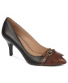 Etienne Aigner's Ilene pumps feature stitching along the edges and kiltie detail on the vamp--a wonderful addition to your career pumps collection.