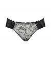 Turn up the heat in these ultra luxe briefs from Chantal Thomass - Lace front with solid side panels with ruching detail and bows - Wear under your favorite dress or alone for bedroom fun