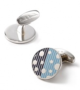 Paul Smith Dot and Stripe Enamel Cufflinks