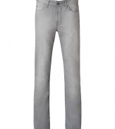 Elevate your casual style with these flattering favorite jeans from Seven for all Mankind - Classic five-pocket styling, straight leg, stylishly distressed, logo detail on back pockets - Pair with a tee and trainers, or a plaid button down and motorcycle boots