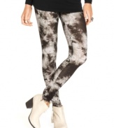 With a print that evokes a stormy night, Belle Du Jour's graphic leggings are all about personality!