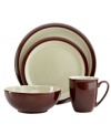 Perfect for everyday meals, the Duets place setting is crafted to withstand dishwasher, microwave and oven use for unparalleled convenience. Rich burgundy contrasts warm tan for a versatile look that complements mix-and-match Denby dinnerware.