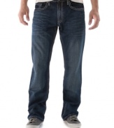 Out with the old, in with the blue. These Royal Premium Denim jeans boast a laid back relaxed fit and a classic style.