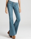 True Religion Jeans - Raegan Flare Jeans with Lonestar Pocket in Slate Blue