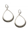 A glamorous spin on the traditional hoop. Judith Jack earrings highlight rows of sparkling marcasite and crystal. Set in sterling silver. Approximate drop: 1-3/8 inches.