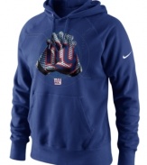 Hands down-make it apparent who your favorite football team is with this New York Giants NFL graphic hoodie from Nike.