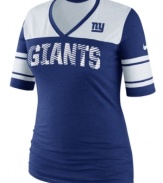 Game on! Make it known New York Giants fans mean business with this NFL t-shirt from Nike.