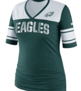 Game on! Make it known Philadelphia Eagles fans mean business with this NFL t-shirt from Nike.