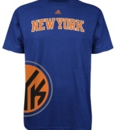 GO TEAM! Show off your fave basketball's team and colors in this NY Knicks tee by adidas.