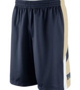 Get your game on while supporting your favorite NCAA team with these Pittsburgh Panthers basketball shorts featuring Dri-Fit technology from Nike.