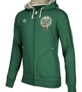 Trendy fleece hoodie by adidas designed for the Boston Celtics biggest fan. Makes a great gift.