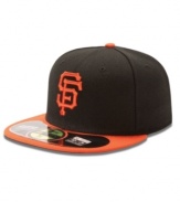 Top of your head sporting your love for baseball in this San Francisco Giants cap by New Era.