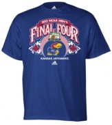 Favorite team make it into the finals? Cheer 'em on with this Kansas Jayhawks shirt from adidas.