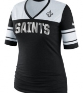 Game on! Make it known New Orleans Saints fans mean business with this NFL t-shirt from Nike.