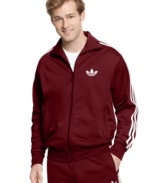 Sporting the original firebird logo, this track jacket from adidas channels true retro style for instant street cred.