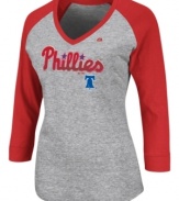 Show off your team spirit with the vintage fan-favorite style of this MLB Phillies tee for her.