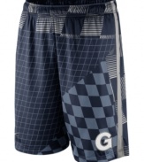 Pep up the Georgetown Hoyas team spirit in these training shorts by Nike.