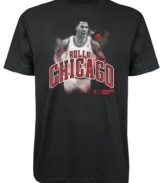 Pay homage to your favorite point guard Derrick Rose of the Chicago Bulls in this tee by adidas.