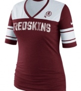 Game on! Make it known Washington Redskins fans mean business with this NFL t-shirt from Nike.