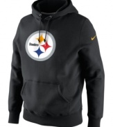 Fire up and show that your a fan with this classic Pittsburgh Steelers NFL hoodie from Nike.