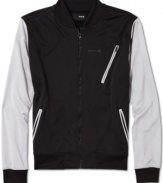 Stay on track with sporty style wearing this jacket from Hurley.