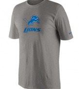 From the pre-game to after-party, show off your Detroit Lions pride in this NFL football t-shirt from Nike.