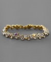 A perfectly pretty bracelet to add sparkle to your look, by Givenchy. With crystal accents in goldtone mixed metal. Approximate length: 7-1/4 inches.