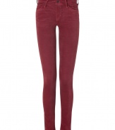 Set the style bar for casual cool looks with Citizens of Humanitys rosewood velvet ultra slim skinnies, perfect for pairing with cozy knits and favorite boots - Classic five-pocket style, button closure, belt loops - Extra form-fitting - Style with chunky oversized pullovers and edgy suede ankle boots