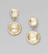 AS SEEN IN OPRAH. From the Eclipse Collection. Faceted canary crystal with delicate white sapphire accents in signature sterling silver settings.White sapphire Canary crystal Sterling silver Length, about 1 Width, about ¾ Post back with omega clip Imported 