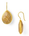 Make every look dazzle with Coralia Leets' luminous green hydro quartz teardrops. These 22-karat gold-rimmed earrings look effortless paired with slinky knits or something cocktail dressier.