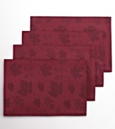 An elegant backdrop, the Dinner Party placemats from Homewear combine a pretty sheen, tonal leaf pattern and rich plum hue that's perfect for autumn and wintertime entertaining. (Clearance)