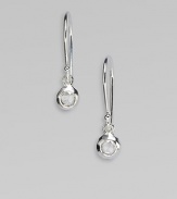 From the Silver Rain Collection. Rose cut diamonds are bezel set in sterling silver for extraordinary sparkle.Diamonds, .12 tcw Sterling silver Drop, about ¾ Ear wire Imported