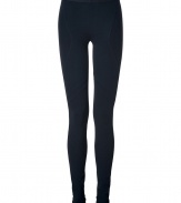 Essential for building modern-minimalist looks, Helmut Langs black stretch leggings count as a multi-season must - Elasticized waistline, ruched ankle detail - Pair with oversized chunky knits and favorite kick-around boots