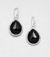 Faceted, light-catching black onyx in a simple teardrop design.Black onyx Sterling silver Length, about ¾ Width, about ½ Earwires Imported 