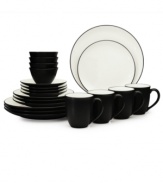 Make everyday meals a little more fun with the Colorwave dinnerware set by Noritake. Mix place settings combining matte graphite and glazed white with other Colorwave shapes and shades for a table full of possibility.