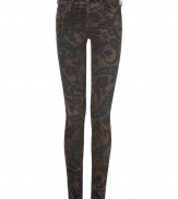 Set the style bar for casual cool looks with Citizens of Humanitys paisley print velvet skinnies, perfect for pairing with cozy knits and favorite leather boots - Classic five-pocket style, button closure, belt loops - Extra form-fitting - Style with chunky oversized pullovers and edgy suede ankle boots