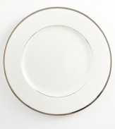 Pure refinement simply stated, the Mikasa Cameo Platinum dinnerware and dishes collection is shear elegance in classic form. Dazzling white china is delicately embellished with platinum band detailing. The understated style of this platter works as well with other patterns as it does with the coordinating collection.