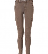 Channel new-season style in these ultra-chic skinny cargo pants from J Brand - Button and zip closure, belt loops, front zip pockets, back welt pockets, cargo pockets at thigh, seaming details, zipper hem, skinny fit - Pair with an asymmetrical hem top, platform booties, and a draped leather jacket