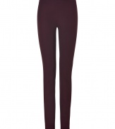 Balance the seasons boxier silhouettes with sleek and streamlined pants like this Joseph pair in a bordeaux-hued, gabardine cotton and viscose blend - Especially flattering and comfortable, thanks to a touch of stretch - Medium-rise, curve-hugging skinny cut with side zip - Flat front, sans pockets - Chic and versatile, seamlessly transitions from the office to evenings out - Pair with a cashmere pullover, leather jacket and ballet flats, or with a blouse, blazer and ankle booties