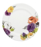 Featuring a mix of edgy, artsy blooms in modern porcelain, Charcoal Floral dinner plates from kate spade new york lends chic new style to casual tables. (Clearance)