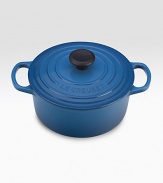 Crafted from heavy stoneware, Le Creuset cookware is the ultimate ingredient for chefs and home cooks worldwide. With its recessed-edge lid, this enameled cast iron oven masters slow cooking, evenly distributing and retaining heat.