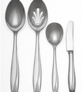 Inspired by the graceful shape of a tulip near bloom, this smooth and luminous flatware collection brings a soft note of spring to any setting.