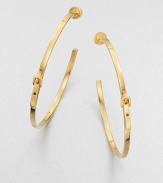 A classic hoop design with a chic buckle detail. Ion-plated steelLength, about 2.25Post backImported 