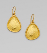 From the Elements Collection. A simply chic and radiant piece in 24k gold. 24k goldSize, about 1¼L X ¾WHook backImported 